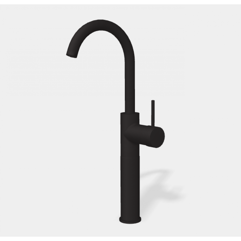 Смеситель для раковины, Fima Carlo Frattini, Spillo Up, цвет-чёрный матовый