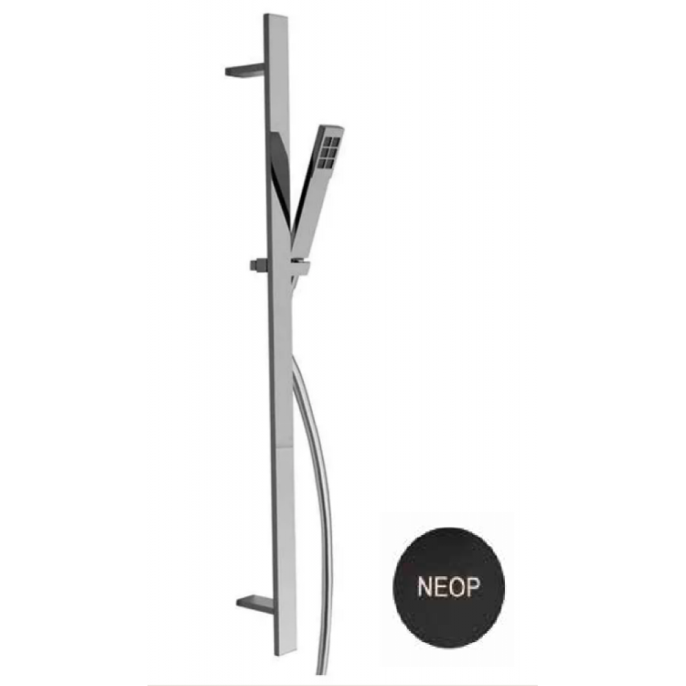 Душевой гарнитур, Carimali, 12*40, без выхода из стены, цвет-черный матовый