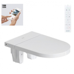 Сиденье для унитаза с функцией биде, Duravit, SensoWash® Starck F Plus, HygieneGlaze, шг 378*573, цвет-белый