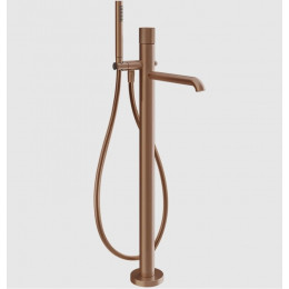 Смеситель для ванны и душа, Gessi, Habito Rigato, цвет-Copper Brushed PVD