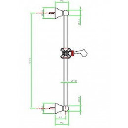 Штанга для душа, Nicolazzi, Doccia, 545, цвет-хром