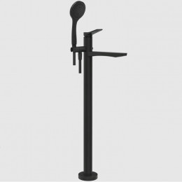 Смеситель для ванны и душа, Gessi, Rilievo, цвет-черный матовый