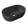 Раковина, Alice, Unica, шгв 550*350*170, отверстия для смесителя-отсутствуют, Aliglaze+, цвет-черный матовый