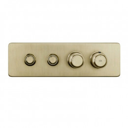 Смеситель для душа, Gessi, Hi-Fi Eclectic, на 2 потребителя, цвет-Brushed Brass PVD