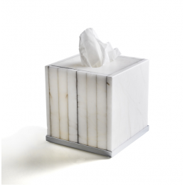 Контейнер для бумажных салфеток, 3SC, Rigato, шгв 130*130*140, цвет-алебастр/хром