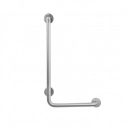 Поручень, Nofer, угловой, правый, шгв 400*70*600, цвет-сталь матовая (Steel Matt)