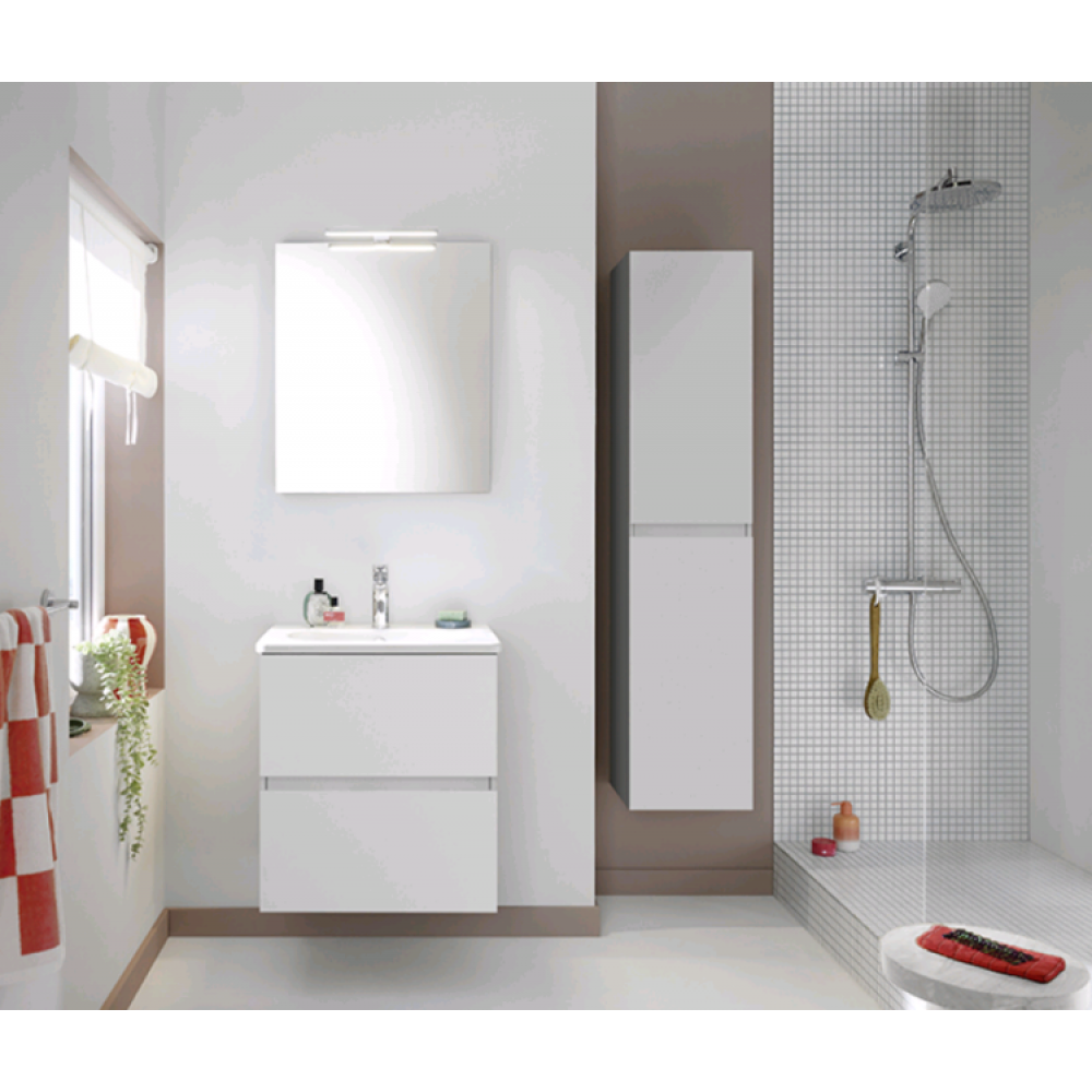 Шкаф-пенал, Burg, Rocio, шгв 350*320*1600, петли-универсальные (слева или справа), цвет-белый матовый