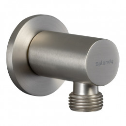 Шланговое подсоединение, Splendy, круглый отражатель, без держателя, цвет-никель брашированный