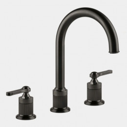 Смеситель для раковины, Gessi, VENTI20, цвет-Black Metal Brushed PVD