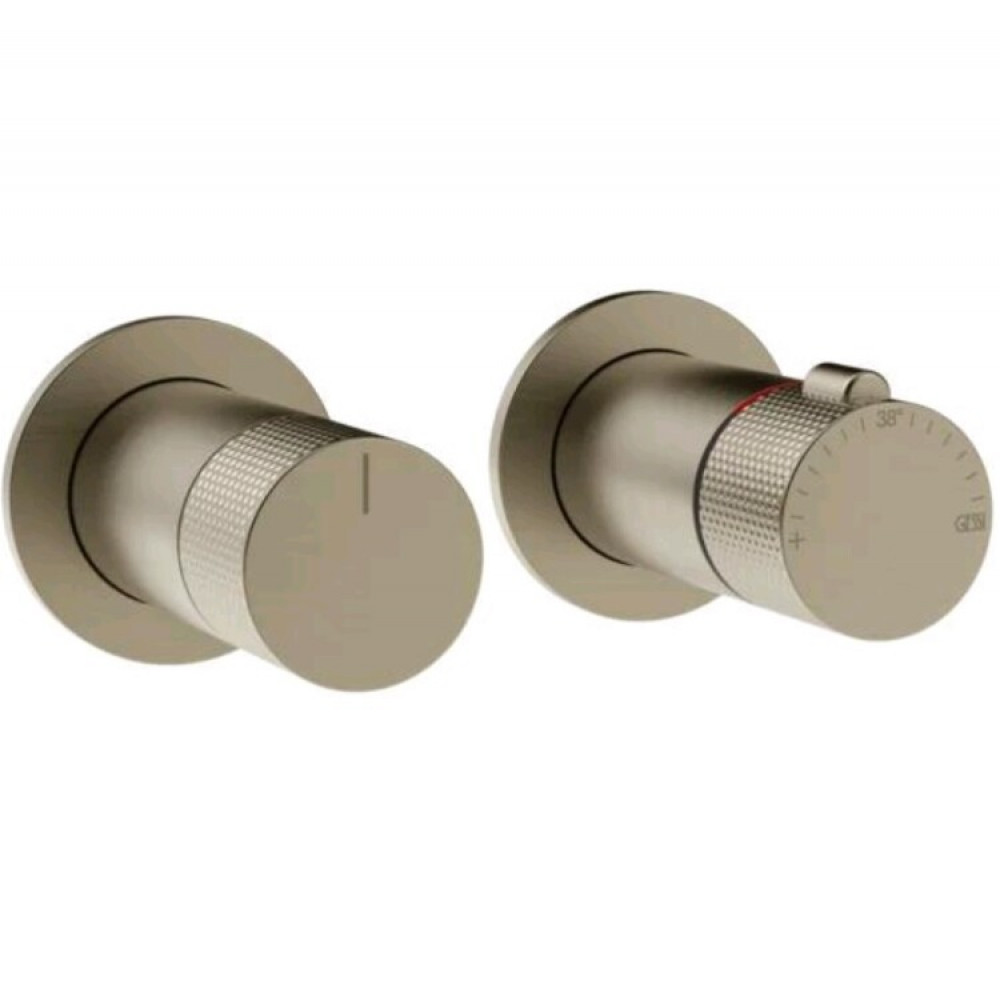 Смеситель для душа, Gessi, Inciso Bath&Shower, на 1 потребитель, цвет-Finox Brushed Nickel