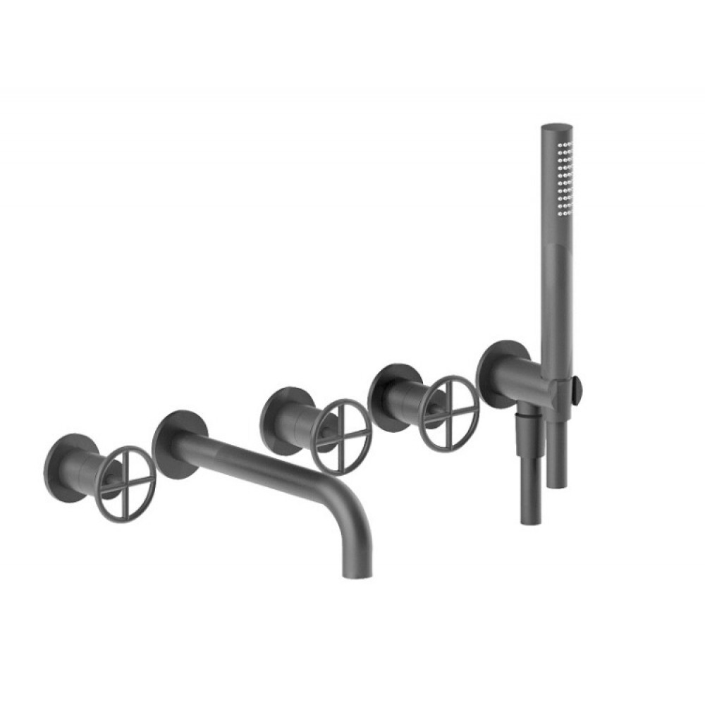 Смеситель для ванны и душа, Fantini, Fontane Bianche, цвет-Matt Gun Metal PVD