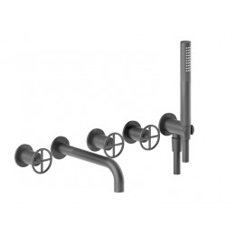 Смеситель для ванны и душа, Fantini, Fontane Bianche, цвет-Matt Gun Metal PVD