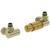 Терморегулятор, Сунержа, автоматический, 3D, G 1/2" НР х G 3/4" НГ, набор, правый, цвет-шампань/золото