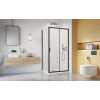Боковая стенка, Radaway, Alienta DWJ+S, шв 800*1900, черный, цвет стекла-прозрачный, Easy Clean