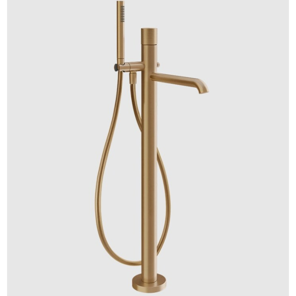 Смеситель для ванны и душа, Gessi, Habito Cesello, цвет-Warm Bronze Brushed PVD