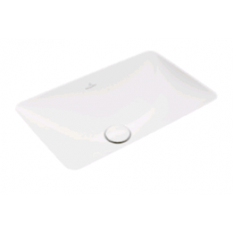 Раковина, Villeroy&Boch, Loop&Friends, шгв 540*340*190, отверстия для смесителя-отсутствуют, CeramicPlus, цвет-Stone White