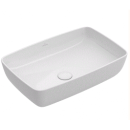 Раковина, Villeroy&Boch, Artis, шгв 580*385*130, отверстия для смесителя-отсутствуют, CeramicPlus, цвет-камень белый