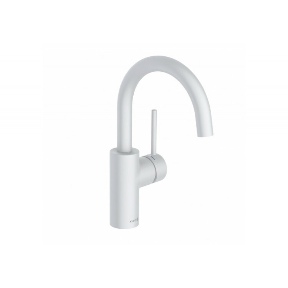 Смеситель для раковины, Kludi, BOZZ, цвет-белый матовый