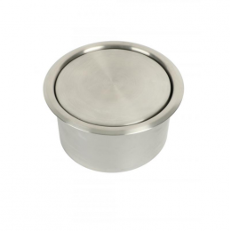 Обруч для отверстия в рабочий стол с крышкой, Nofer, цвет-сталь матовая