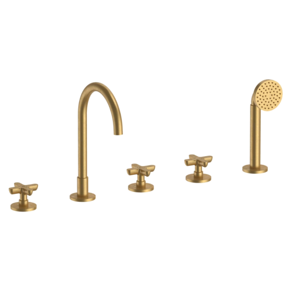 Смеситель для ванны и душа, Fantini, Icona Classic, цвет-Pure Brass PVD