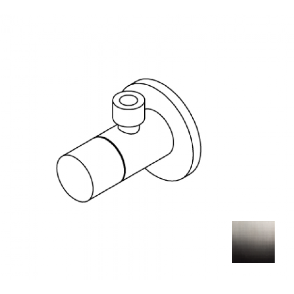 Вентиль, Ritmonio, запорный угловой, 1/2" x 3/8", цвет-Brushed Black Chrome