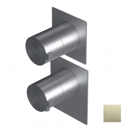 Смеситель для душа, Ritmonio, на 2/3 потребителя, цвет-Brushed Champagne Stainless Steel PVD