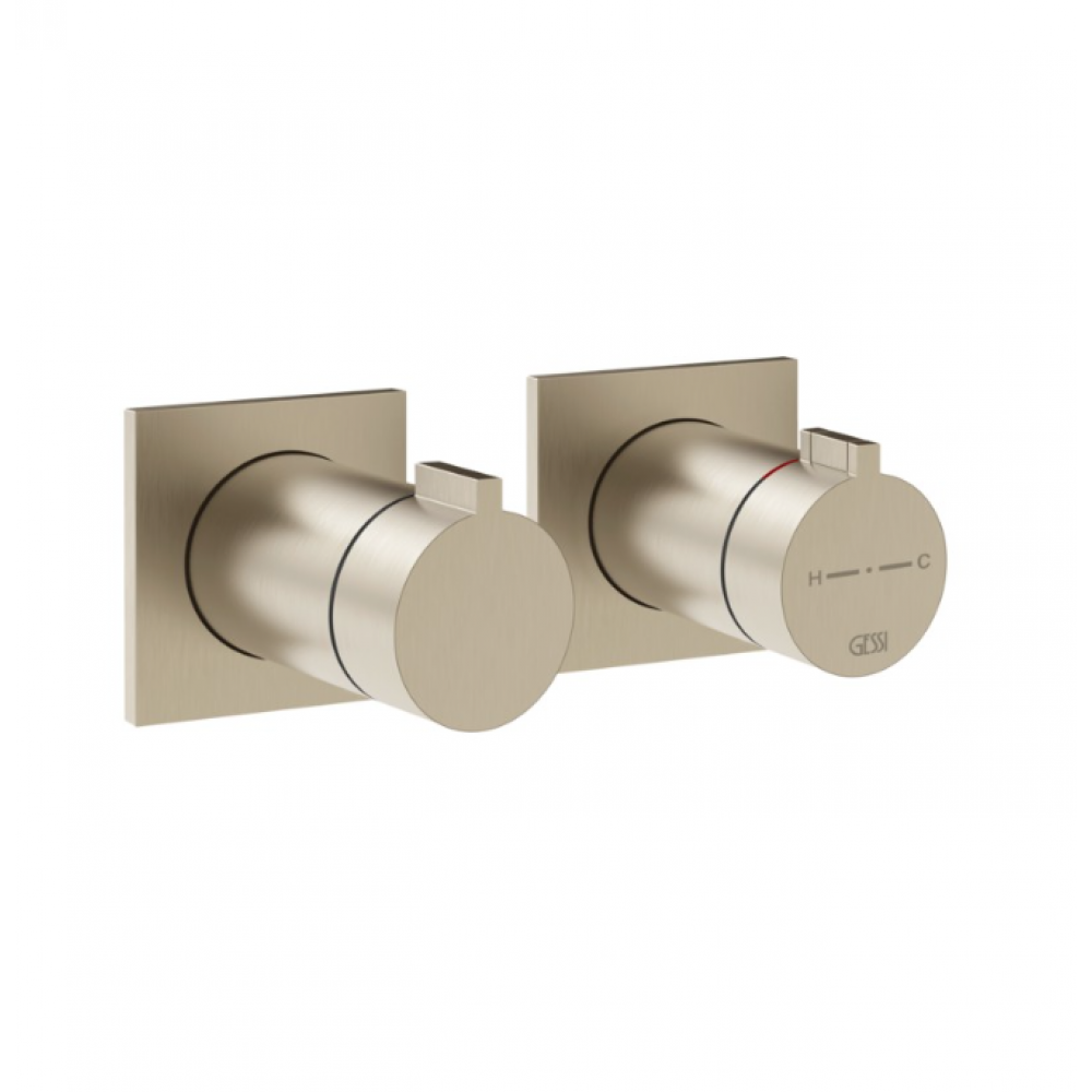Смеситель для душа, Gessi, Inverso Rigato, на 1 потребитель, цвет-Finox Brushed Nickel