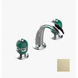 Смеситель для раковины, THG, Sully Malachite, цвет-PVD матовая латунь/malachite