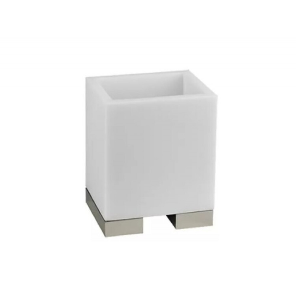 Стакан, Gessi, Rettangolo, шгв 105*85*125, цвет-Finox/белый