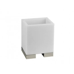 Стакан, Gessi, Rettangolo, шгв 105*85*125, цвет-Finox/белый