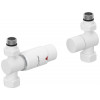 Терморегулятор, Сунержа, автоматический, G 1/2" НР х G 3/4" НГ, набор, прямой, цвет-белый матовый/белый