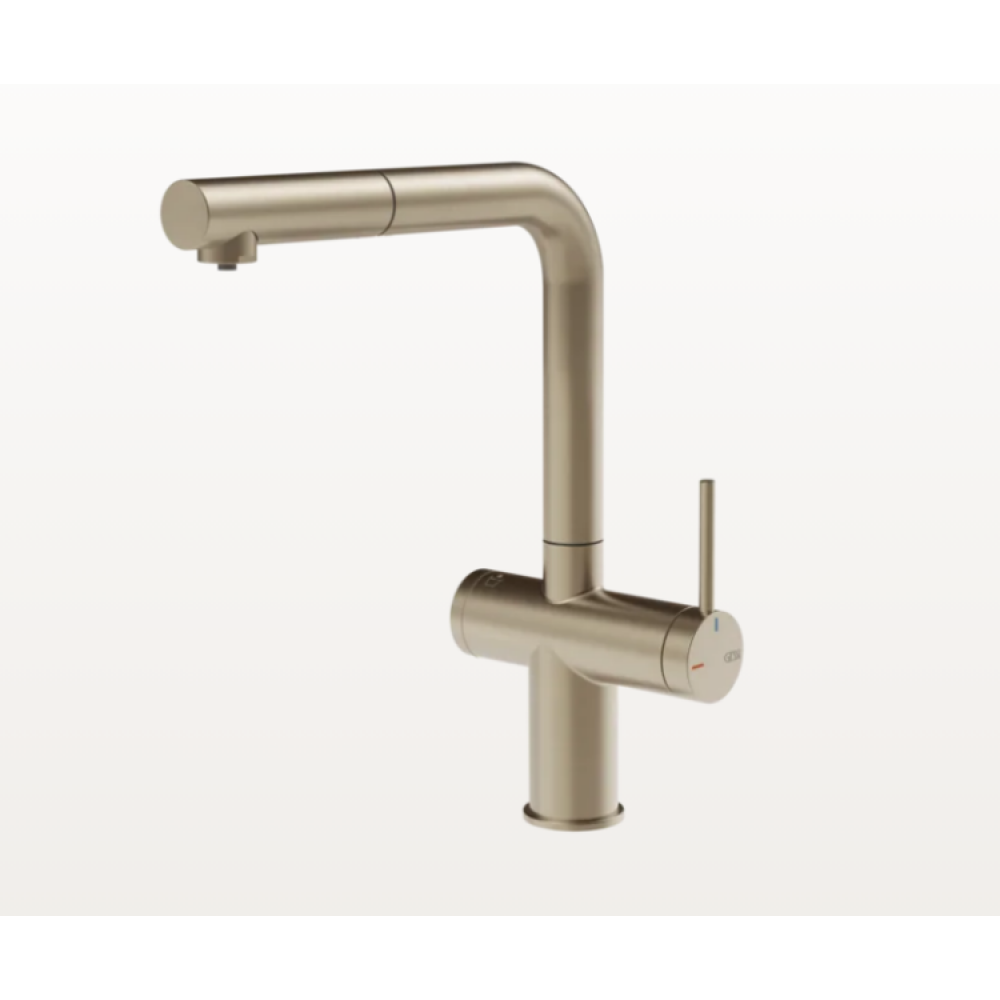 Смеситель для кухни, Gessi, INEDITO, с функцией фильтрации воды, цвет-Finox Brushed Nickel