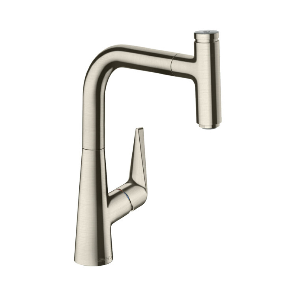 Смеситель для кухни, Hansgrohe, Talis Select M51, цвет-сталь