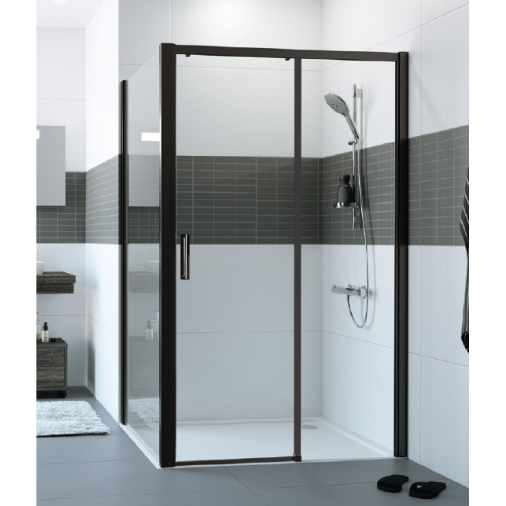 Дверь, Huppe, Design Pure, шв 1100*2000, петли-справа, матовое серебро, цвет стекла-прозрачный