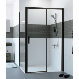 Дверь, Huppe, Design Pure, шв 1100*2000, петли-справа, матовое серебро, цвет стекла-прозрачный