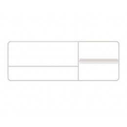 Бумагодержатель с рейлингом для аксессуаров, Bertocci, Fly, правый, шгв 410*130*25, цвет-белый матовый