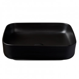 Раковина, Splendy, Bliss, шгв 505*390*140, отверстия для смесителя-отсутствуют, цвет-черный матовый