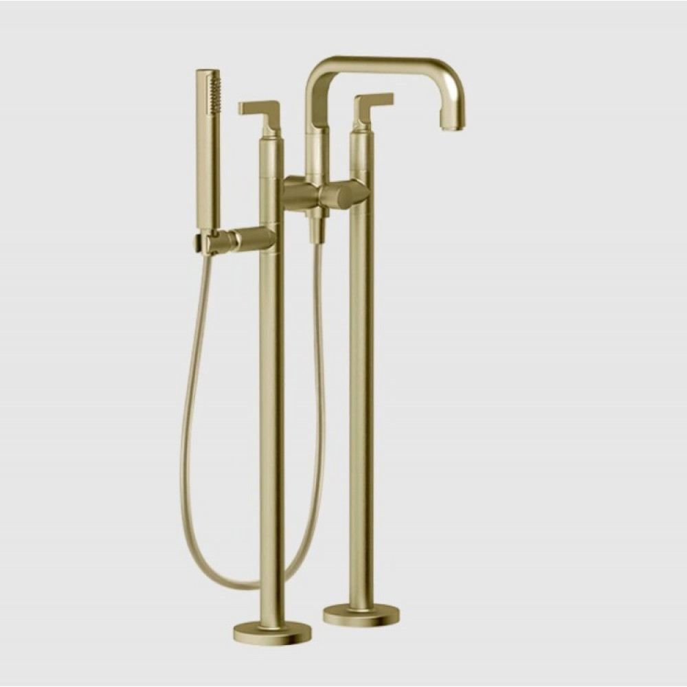 Смеситель для ванны и душа, Gessi, Inciso, цвет-Brushed Brass PVD