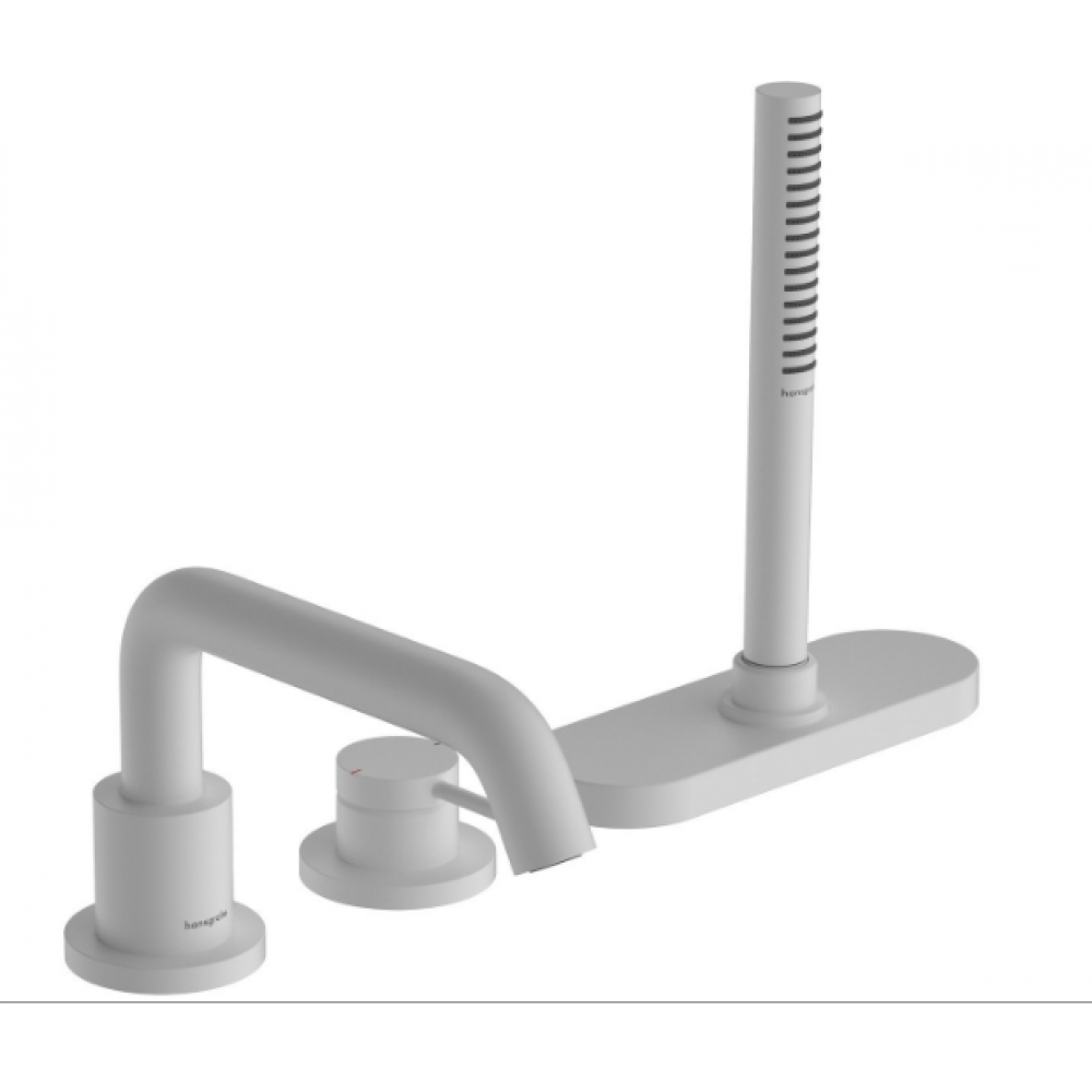 Смеситель для ванны, Hansgrohe, Tecturis S, цвет-белый матовый