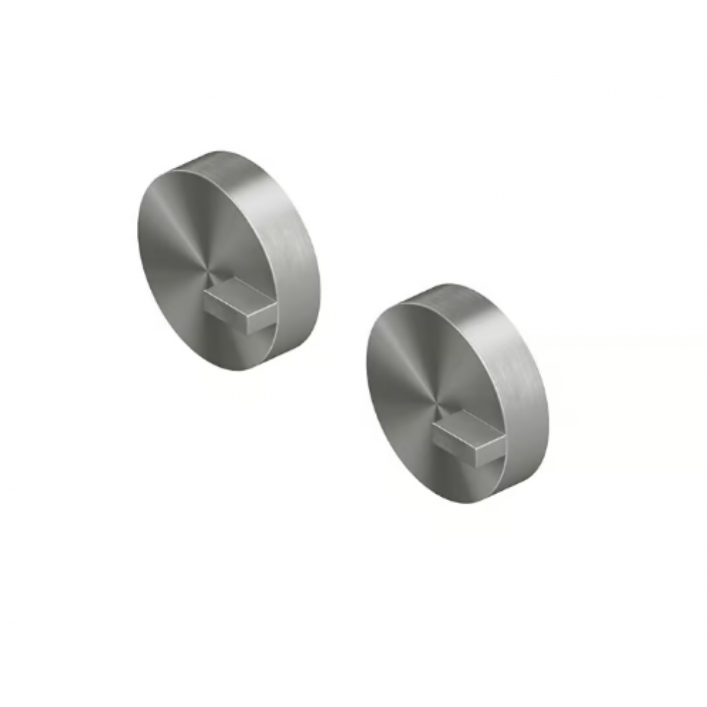 Вентиль, Quadro design, Q, запорный, 1/2", в комплекте-2 шт, цвет-сталь брашированная