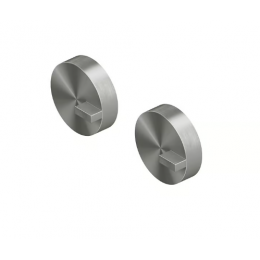 Вентиль, Quadro design, Q, запорный, 1/2", в комплекте-2 шт, цвет-сталь брашированная