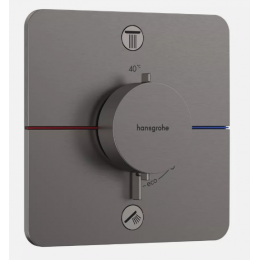 Смеситель для душа, Hansgrohe, ShowerSelect Comfort Q, на 2 потребителя, цвет-хром черный шлифованный