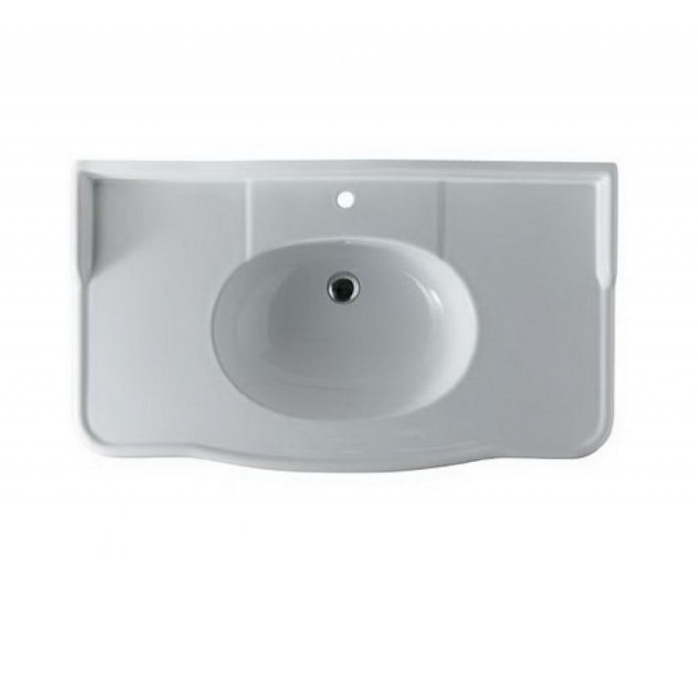 Раковина, Alice, Boheme, шг 950*580, отверстия для смесителя-1, Aliglaze+, цвет-белый