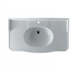 Раковина, Alice, Boheme, шг 950*580, отверстия для смесителя-1, Aliglaze+, цвет-белый