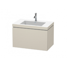 Тумба под раковину, Duravit, L-Cube, шгв 800*480*500, раковина-в комплекте, цвет-серо-коричневый матовый