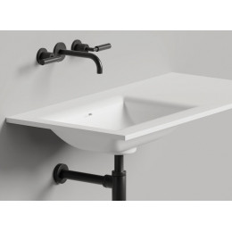 Столешница, Salini, Onda Flow Square, шгв 800*500*100, с интегрированной раковиной, цвет-белый