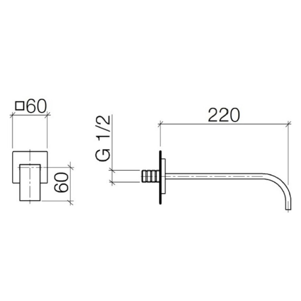 Излив, Dornbracht, MEM, цвет-хром