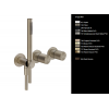Смеситель для душа, Gessi, Habito Bath-Shower, CESELLO, цвет-Brushed Brass PVD