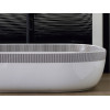 Раковина, Scarabeo, Glam, шгв 560*390*140, отверстия для смесителя-отсутствуют, цвет-белый декор Black line strip