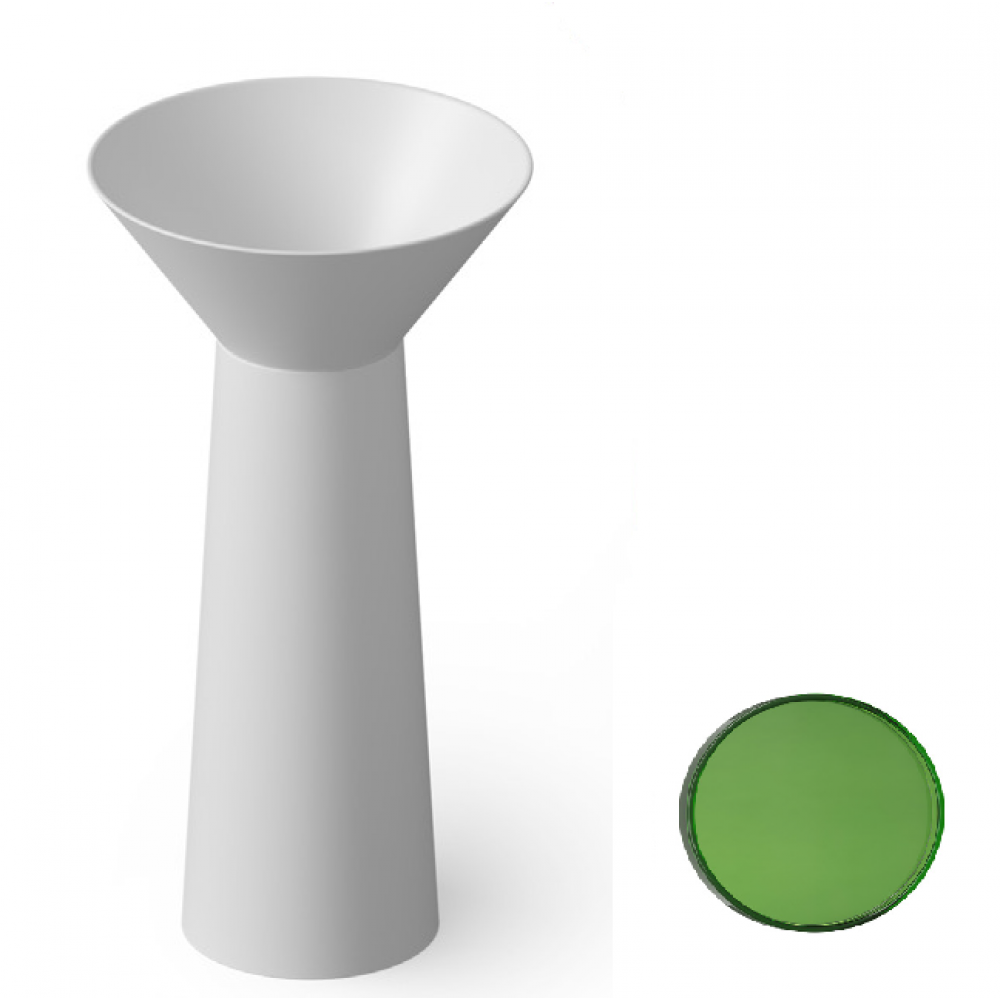 Раковина, DEA Design, Pedestal Basin, шгв 480*480*900, отверстия для смесителя-отсутствуют, цвет-Emerald